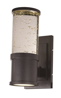 Maxim Lighting Pillar LED Wall Sconce in Galaxy Black finish, featuring a sleek, modern design with an aluminum frame and soft ambient lighting.