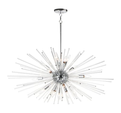 Maxim Lighting Polaris Pendant in Polished Chrome finish, featuring a sleek steel frame with a modern, minimalist design.