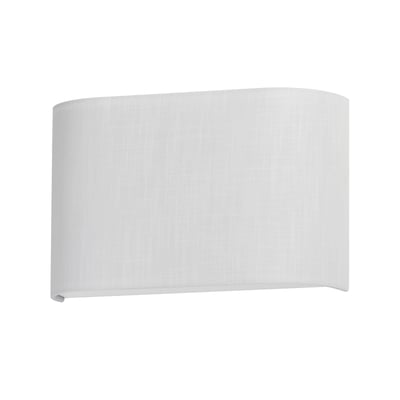 Maxim Lighting Prime LED Wide Wall Sconce in White Linen finish, featuring a sleek steel and acrylic design, mounted on a modern interior wall.