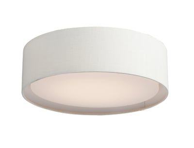 Image of Maxim Lighting's Prime LED Flush Mount featuring a Steel frame with an Oatmeal OM finish and an Acrylic and Fabric shade.