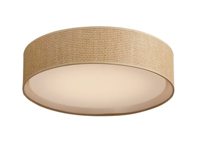 Maxim Lighting Prime LED Flush Mount with a Grass Cloth finish, featuring a sleek Steel frame and an Acrylic diffuser for a modern, elegant look.
