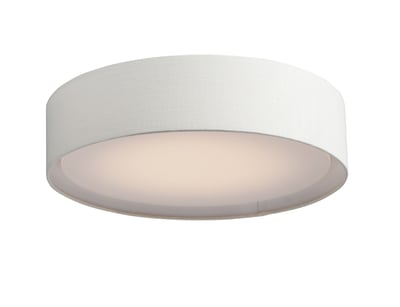 Maxim Lighting Prime LED Flush Mount with Steel frame, Acrylic diffuser, and Oatmeal OM Fabric finish, providing a modern and sleek ceiling light.