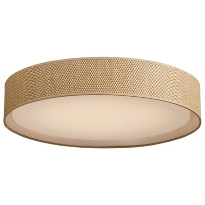 Maxim Lighting Prime LED Flush Mount in Grass Cloth finish, featuring a sleek steel frame with an acrylic diffuser for even, soft illumination.