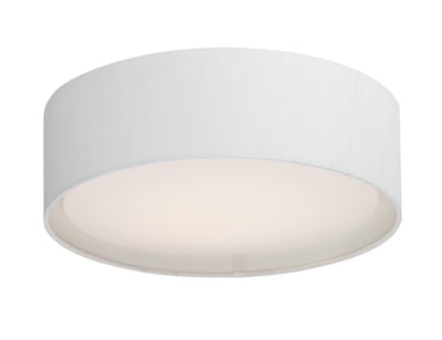Maxim Lighting Prime LED Flush Mount with a Steel base and White Linen finish, featuring a sleek, modern design.