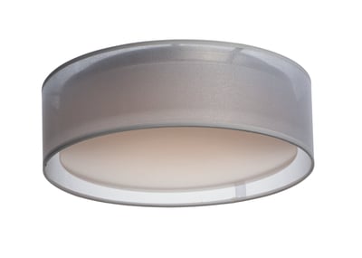 Maxim Lighting Prime LED Flush Mount with a sleek Steel frame, White Organza finish, and Acrylic diffuser, providing modern elegance and soft illumination.