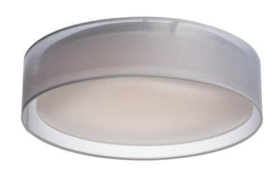 Maxim Lighting Prime LED Flush Mount with a sleek white steel frame and acrylic diffuser, providing a modern and clean look for any room.