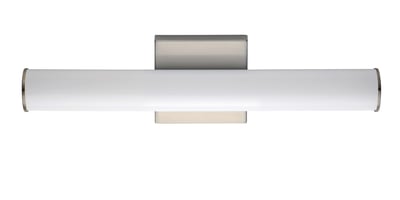 Maxim Lighting Rail Bathroom Vanity Light with a sleek Satin Nickel finish, featuring a modern design and aluminum construction for a stylish bathroom setting.
