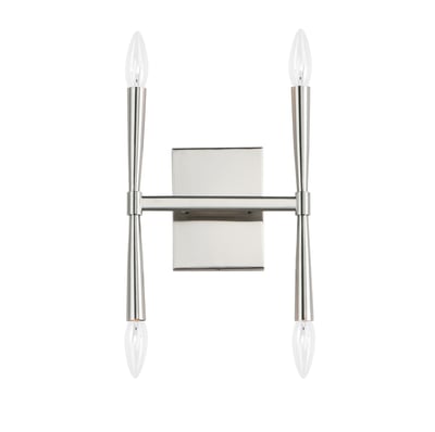 Maxim Lighting Rome 4-Light Wall Sconce in Satin Nickel finish, featuring a sleek steel frame with four elegant lights.