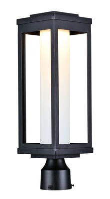 Maxim Lighting Salon LED Outdoor Pole/Post Mount in Black finish, made of Aluminum, featuring a sleek, modern design suitable for outdoor use.