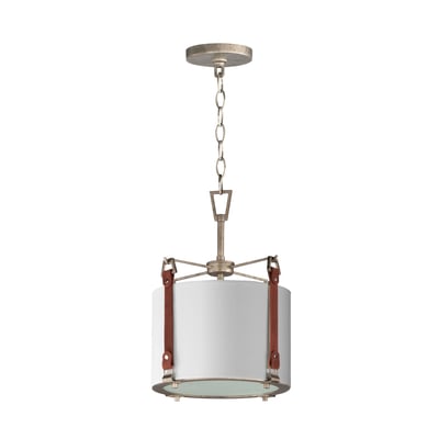 Maxim Lighting Sausalito Pendant featuring a Zinc with Brown Suede finish, crafted from Steel and Linen, with a stylish and elegant design.