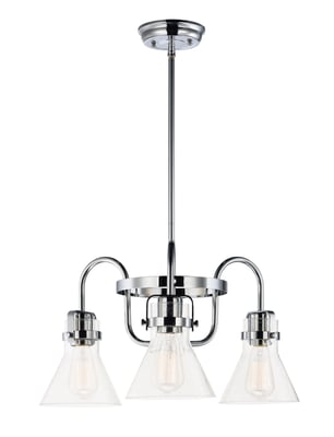 Maxim Lighting Seafarer Chandelier in polished chrome finish, featuring steel and glass elements with a nautical design and multiple light fixtures.