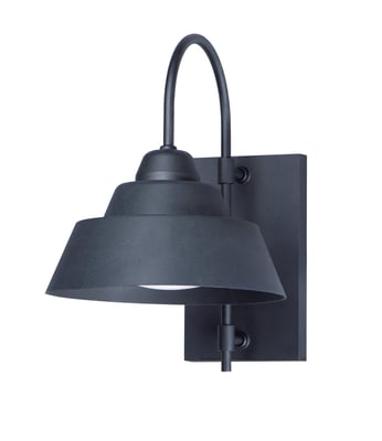 Maxim Lighting Shoreline Wall Sconce in Black finish, featuring a sleek Aluminum frame with a modern design, ideal for contemporary interiors.