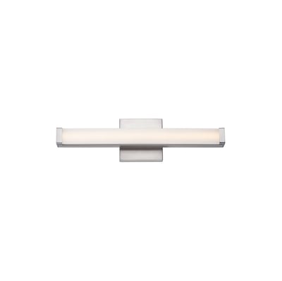Maxim Lighting Spec Bathroom Vanity Light in Satin Nickel finish, featuring sleek Aluminum and Acrylic design, mounted on a bathroom wall.