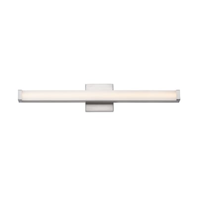 Maxim Lighting Spec Bathroom Vanity Light featuring a sleek design with a Satin Nickel finish, made of Aluminum and Acrylic materials.