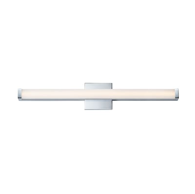 Maxim Lighting Spec Bathroom Vanity Light with a sleek design, featuring polished chrome finish, aluminum frame, and acrylic diffuser for modern elegance.