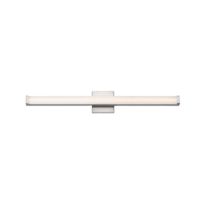Maxim Lighting Spec Bathroom Vanity Light in Satin Nickel finish, featuring a sleek design with Aluminum and Acrylic materials.