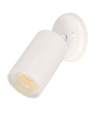 Maxim Lighting Spots Single Adjustable Spot Light in White finish, featuring an aluminum body with a sleek, modern design for versatile lighting.
