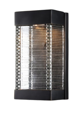 Maxim Lighting Stackhouse VX LED Outdoor Wall Sconce with a bronze finish, featuring a sleek, modern design ideal for exterior walls.