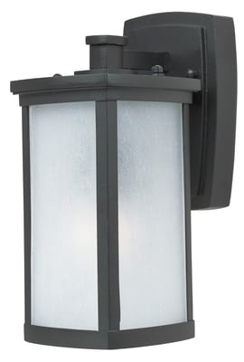 Maxim Lighting Terrace LED Outdoor Wall Light in Bronze finish, featuring a sleek aluminum frame with a modern design, mounted on an exterior wall.