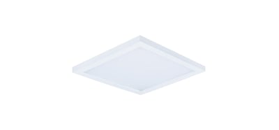 Maxim Lighting Wafer SQ LED Flush Mount in White finish, featuring a sleek, square design with an aluminum frame, perfect for modern interiors.