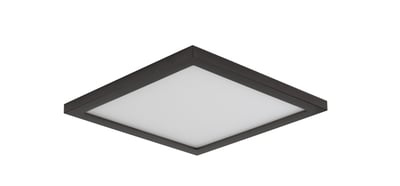 Maxim Lighting Wafer SQ LED Surface Mount 3000K in Bronze finish, featuring a sleek, square design with an aluminum frame for modern interiors.