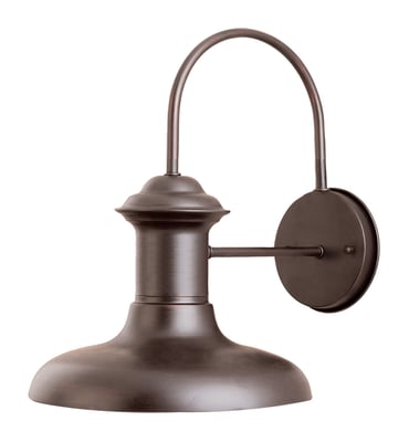 Maxim Lighting Wharf 1-Light Outdoor Wall Lantern in Empire Bronze finish, featuring a classic design with aluminum construction and clear glass panels.