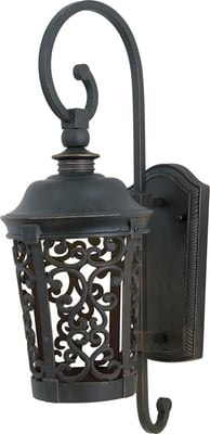Maxim Lighting Whisper Dark Sky LED 1-Light Outdoor Wall Lantern in a Bronze finish, featuring an Aluminum frame with a sleek, modern design.