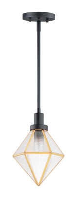 Maxim Lighting Adorn Pendant with a sleek, modern design, featuring a polished chrome finish and clear glass shade, elegantly hanging from the ceiling.
