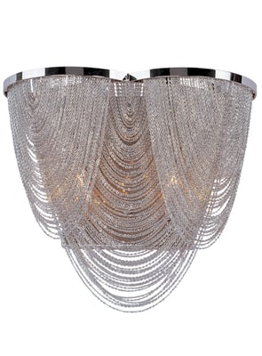 Maxim Lighting Chantilly 2-Light Wall Sconce with elegant design, featuring a polished finish and delicate crystal accents, perfect for modern interiors.