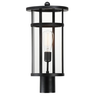 Maxim Lighting Clyde VX 1-Light Post Lantern with a sleek design, featuring a durable finish and clear glass panels for outdoor illumination.