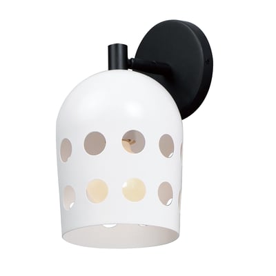 Maxim Lighting Dottie 1-Light Adjustable Sconce with a sleek, modern design in a polished finish, featuring an adjustable arm and a round wall plate.