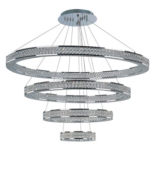 Maxim Lighting Eternity Four Tier Pendant with a sleek chrome finish, featuring cascading crystal accents in a modern, elegant design.