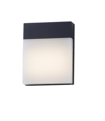 Maxim Lighting Eyebrow Outdoor Wall Light with a sleek, modern design, featuring a bronze finish and a curved shape for stylish outdoor illumination.