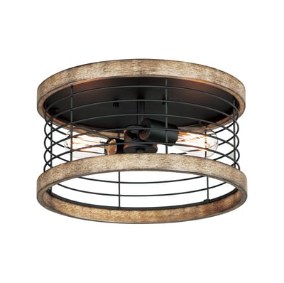 Maxim Lighting Homestead Semi-Flush Ceiling Light with a bronze finish, featuring a frosted glass shade and elegant detailing, perfect for classic interiors.