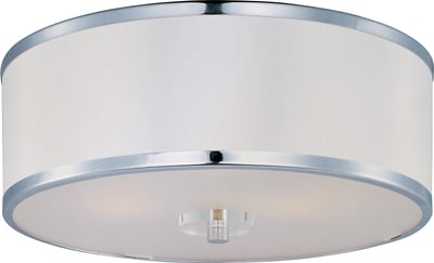 Maxim Lighting Metro Semi-Flush Mount with a sleek, modern design, featuring a brushed nickel finish and a frosted glass shade.