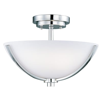 Maxim Lighting Rocco 3-Light Semi-Flush Mount with a sleek design, featuring a finish and three lights, perfect for modern interiors.