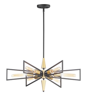 Maxim Lighting Wings 6-Light Chandelier with a sleek, modern design featuring six gracefully curved arms and a polished finish.
