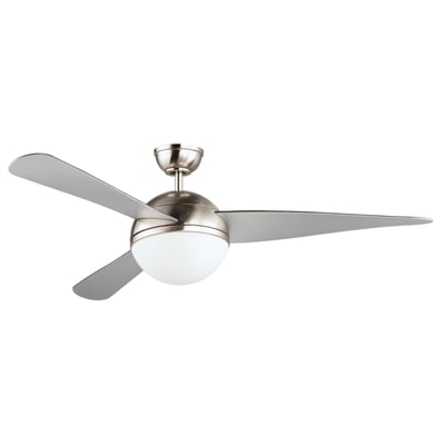 Maxim Lighting Cupola 2-Light LED Fan in Satin Nickel, featuring durable metal, ABS, and PC materials for modern elegance.