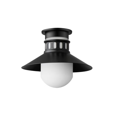Maxim Lighting Admiralty Outdoor Flush Mount in Black, featuring durable aluminum and glass for stylish outdoor illumination.
