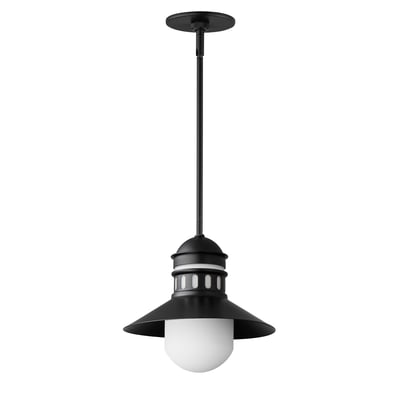 Maxim Lighting Admiralty Outdoor Pendant in Black, featuring durable aluminum and glass for stylish outdoor illumination.