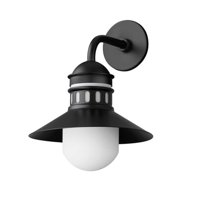 Maxim Lighting Admiralty Outdoor Wall Sconce in Black, featuring durable aluminum and glass for stylish outdoor illumination.
