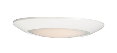 Maxim Lighting Diverse Flush Mount with a white polycarbonate diffuser and steel frame, providing a sleek, modern design for ceiling illumination.