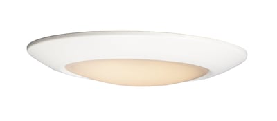 Maxim Lighting Diverse Flush Mount with a white polycarbonate diffuser and steel frame, providing a sleek, modern ceiling light design.