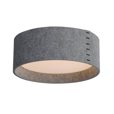 Maxim Lighting Prime Acoustic Flush Mount in Grey Steel with Acrylic and Fabric accents, featuring a modern, sleek design for contemporary interiors.