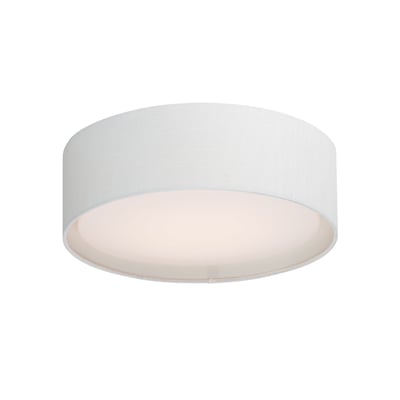 Maxim Lighting Prime Flush Mount featuring a sleek steel frame with a white linen acrylic diffuser, perfect for modern interiors.