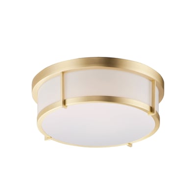 Maxim Lighting Rogue Flush Mount in Satin Brass finish, featuring a sleek Steel frame and modern design, perfect for contemporary interiors.