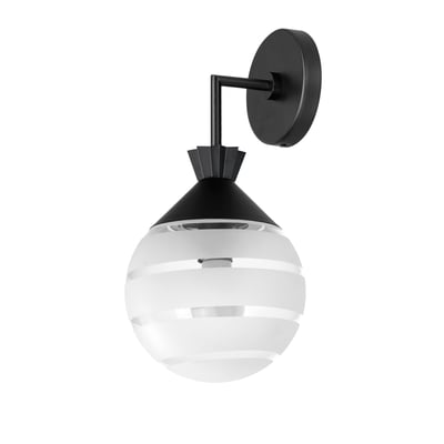 Maxim Lighting Copacabana Outdoor Globe Wall Sconce with a sleek finish, featuring a round globe design, mounted on a stylish bracket.