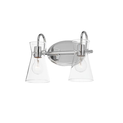Maxim Lighting Ava Bathroom Vanity Light in Polished Chrome, featuring durable steel and glass for a modern touch.