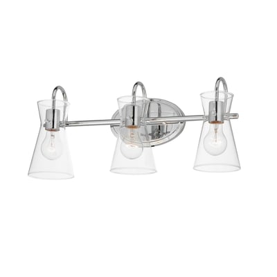 Maxim Lighting Ava Bathroom Vanity Light in Polished Chrome with Steel and Glass for a modern bathroom upgrade.