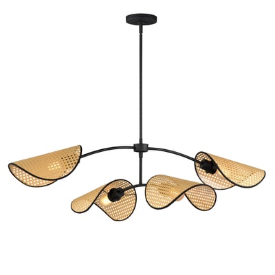 Maxim Lighting Bonnet Chandelier in Black Steel, featuring elegant design and modern aesthetics for stylish interiors.
